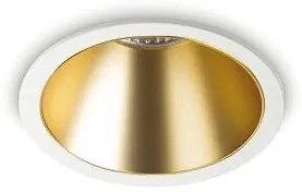 Χωνευτό Σποτ Φωτιστικό Οροφής LED 11W Λευκό-Χρυσό 2700K Φ8,5cm IP40 Trim Game 341347 Ideal Lux 341347