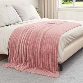 vidaXL Κουβέρτα Ροζ 200 x 150 cm Μαλλί