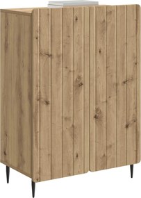 vidaXL Πλαϊνό γραφείο Artisan Δρυς 66 x 34,5 x 92 εκ.
