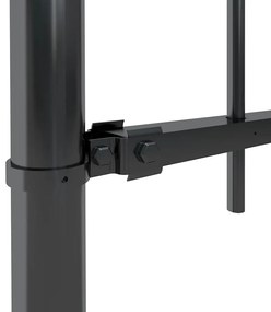 vidaXL Φράχτης Κήπου με Κορυφή από Ατσάλι 1070x120 εκ. Μαύρος
