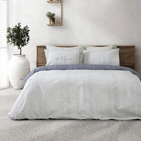 Σεντόνια Leklair (Σετ 3τμχ) Light Grey Nima Ημίδιπλο 190x260cm 100% Βαμβάκι