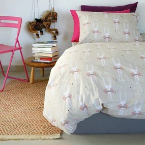 Μαξιλαροθήκες Παιδικές Bunny (Σετ 2τμχ) Beige Melinen 50Χ70 100% Cotton