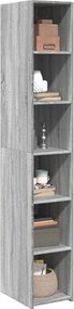 vidaXL Ντουλάπι Γκρι Sonoma 30x41x185 εκ. από Επεξεργασμένο Ξύλο