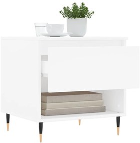 vidaXL Τραπεζάκι Σαλονιού Λευκό 50 x 46 x 50 εκ. από Επεξεργ. Ξύλο