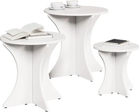 vidaXL Τραπεζάκι σαλονιού 3 pcs Λευκό