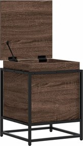 vidaXL Κουτί Αποθήκευσης με Καφέ Δρυς 40x40x51,5 εκ. Επεξ. Ξύλο