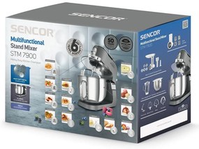 Κουζινομηχανή 6 Ταχυτήτων 6 in 1 6lt 1500W Sencor STM 7900 PAUL 1 Γκρι