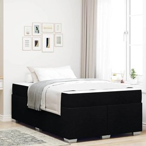 vidaXL Σκελετός Κρεβατιού με στρώμα Μαύρο 120 x 200 cm ύφασμα