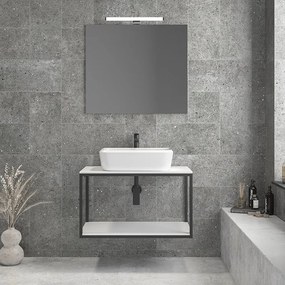 Furnibath S11 81 White - Βάση Επιτραπέζιου Επιπλου με Ραφι 81x46