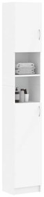 vidaXL Στήλη Μπάνιου Λευκή 32 x 25,5 x 190 εκ. από Μοριοσανίδα