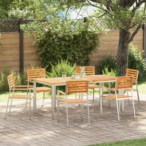 vidaXL Καρέκλες Κήπου Στοιβαζόμενες 6 τμχ 54.5x56x89 εκ Μασίφ Ξύλο Teak