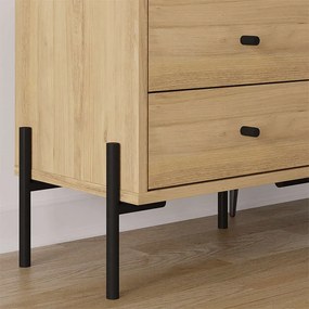 Κομοδίνο Malta Megapap χρώμα saphhire oak 49x35x52εκ.