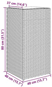 ΖΑΡΝΤΙΝΙΕΡΕΣ ΚΗΠΟΥ 2 ΤΕΜ. ΚΑΦΕ 40X40X80 ΕΚ. ΑΠΟ ΣΥΝΘΕΤΙΚΟ ΡΑΤΑΝ 3210520