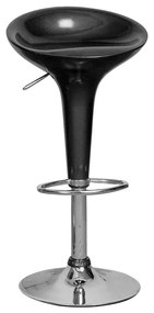 WOODWELL Ε248,7DISCO Σκαμπό BAR, Βάση Χρώμιο, ABS Μαύρο, Ρυθμιζόμενο Ύψος, Περιστρεφόμενο 44x40x71/92cm Ε248,7