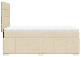 ΚΡΕΒΑΤΙ BOXSPRING ΜΕ ΣΤΡΩΜΑ ΚΡΕΜ 90X200 ΕΚ.ΥΦΑΣΜΑΤΙΝΟ 3291556