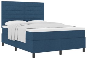 vidaXL Κρεβάτι με Στρώμα Μπλε 140x200 εκ. Ύφασμα
