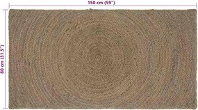 vidaXL Χαλιά χώρου Γκρι 80 x 150 cm Γιούτα