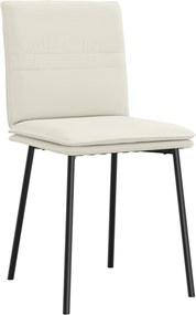 vidaXL Καρέκλες Τραπεζαρίας 6 τεμ. Κρεμ Βελούδινες