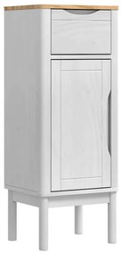 vidaXL Σετ Επίπλων Μπάνιου FLORO 2 pcs Λευκό Στερεό ξύλο πεύκου