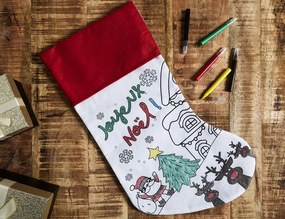 ΔΗΜΙΟΥΡΓΙΚΉ ΑΠΑΣΧΌΛΗΣΗ CHRISTMAS STOCKING TO COLOUR AND MARKERS EC0004