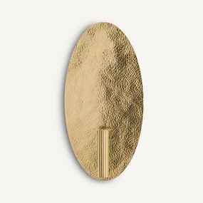 Κηροπήγιο-βάζο τοίχου οβάλ, ορείχαλκος, Lunou