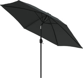 vidaXL Ομπρέλα Κήπου Ανθρακί 300 εκ. με Μεταλλικό Ιστό