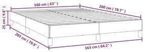 Σκελετός Κρεβατιού Χωρίς Στρώμα Σκ. Γκρι 160x200 εκ. Βελούδινο - Γκρι