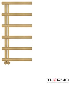 Θερμαινόμενη Πετσετοκρεμάστρα H100x50cm Brushed Brass (Gold) PVD Υδραυλική/Ηλεκτρική Λειτουργία AISI 304 Thermo Accent ACC10050-211