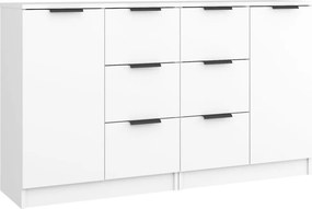 vidaXL Ντουλάπια 2 τεμ. άσπρο 60x30x70 εκ. Επεξεργασμένο Ξύλο