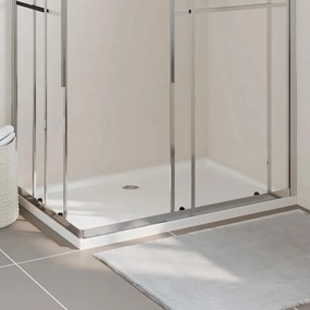 vidaXL Βάση Ντουζιέρας Ορθογώνια Λευκή 80 x 120 εκ. από ABS