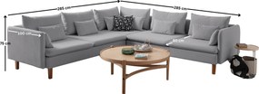 Corner Sofa Flexy L - Grey Grey