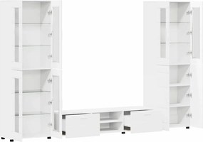 vidaXL Σετ επίπλου τηλεόρασης FLORIN 3 pcs Λευκό Επεξεργασμένο ξύλο