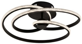 Φωτιστικό Οροφής - Πλαφονιέρα Berlin 4247500 Φ520 Led Black Viokef Metal