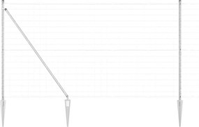 vidaXL Τεντώτο με στήριγμα Ασημί 1,6 x 10 m Ατσάλι