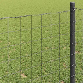 vidaXL Φράχτης Εuro 0,6 x 10 μ Σίδηρος με επικάλυψη PVC Γκρι