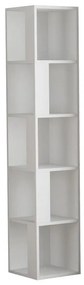 Corner bookcase Raphael white 31.5x31.5x159cm 31.5x31.5x159 εκ.