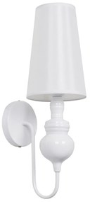 01499 GloboStar® GLOBOSTAR® LAURA 01499 Μοντέρνο Φωτιστικό Τοίχου - Απλίκα με Ντουί 1 x E27 AC 220-240V IP20 - Λευκό - Μ21 x Π15 x Y48cm