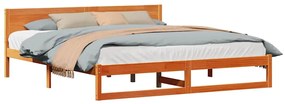 vidaXL Σκελετός Κρεβατιού Καφέ 180 x 200 cm Μασίφ ξύλο πεύκου