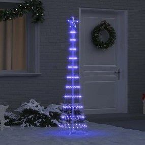 vidaXL LED Χριστουγεννιάτικο Δέντρο Μπλε 190 cm Μέταλλο