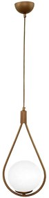 Φωτιστικό Οροφής Shemesh 0189386 20x20x85cm 1xE27 60W Gold-White Megapap Metal