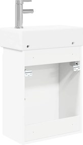 vidaXL Μονάδα μπάνιου με βρύση Λευκό 45,5 x 22,5 x 84 εκ