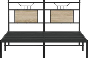 vidaXL Πλαίσιο Κρεβατιού Χωρ. Στρώμα Sonoma Δρυς 137x190 εκ Επεξ. Ξύλο
