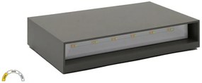 Απλίκα Φωτιστικό Τοίχου LED 12W Up-Down ΙΡ65 3CCT Lumen-9-91268-Γκρι 9-91268