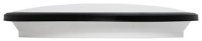 GloboStar® TUFFIN 60996 Πλαφονιέρα Οροφής LED 24W 2760lm 120° AC 220-240V Αδιάβροχη IP54 Φ30 x Υ6.5cm Ψυχρό Λευκό 6000K - Μαύρο - Bridgelux Chips - 3 Years Warranty