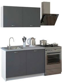Σύνθεση κουζίνας BLAINE C2439.10 Μελαμίνη Γκρί 120x46-29,2εκ.