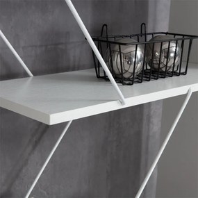 Βιβλιοθήκη Tars pakoworld γκρι-λευκό 84x24x157εκ - 225-000034