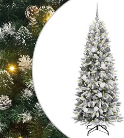 vidaXL Τεχνητό Χριστουγεννιάτικο Δέντρο με 300 LED Λευκό 180 cm