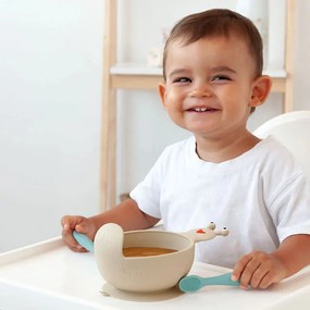 Μπολ Σιλικόνης (Φ9) Kiokids Σαλιγκάρι Μπεζ 4185