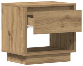 vidaXL Κομοδίνο Καλλιτέχνη Δρυς 45x34x46 εκ Επεξεργασμένο ξύλο