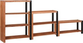 vidaXL Ράφι Βιβλίων 6 επιπέδων 3 τμχ. 80 x 30 x 110 εκ Καφέ